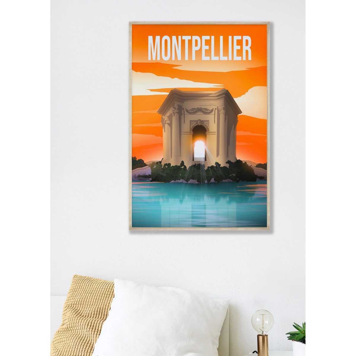 Affiche ville Montpellier blanc, L'AFFICHERIE