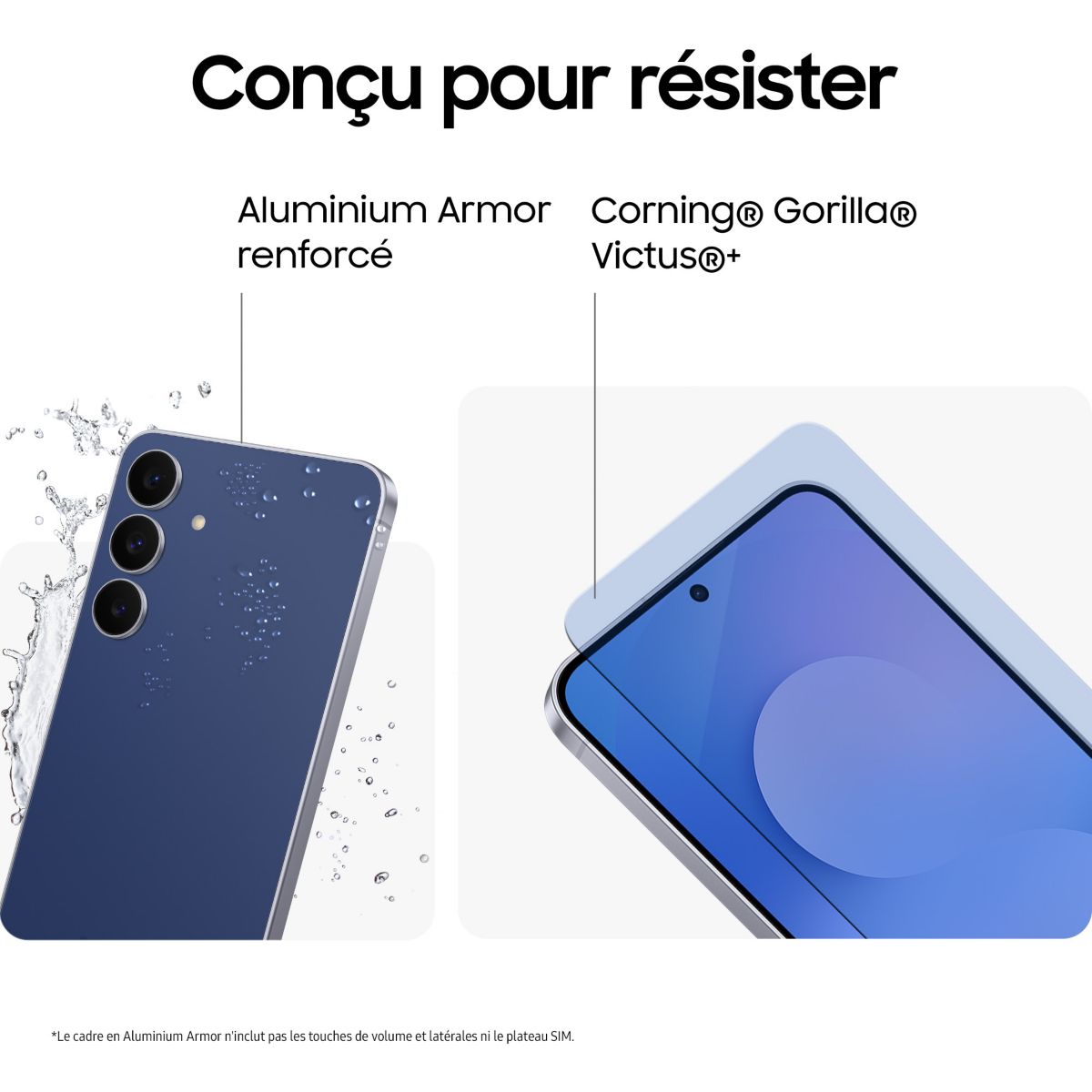 Smartphone Galaxy S25 FE 5G 128Go Noir Absolu couleur unique, SAMSUNG