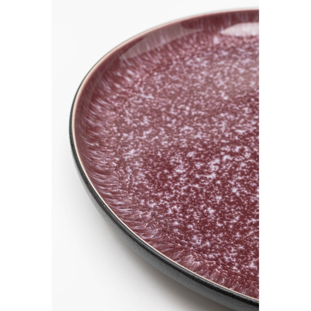 Lot de 6 assiettes plates en grès, ALISSA violet, KARE DESIGN