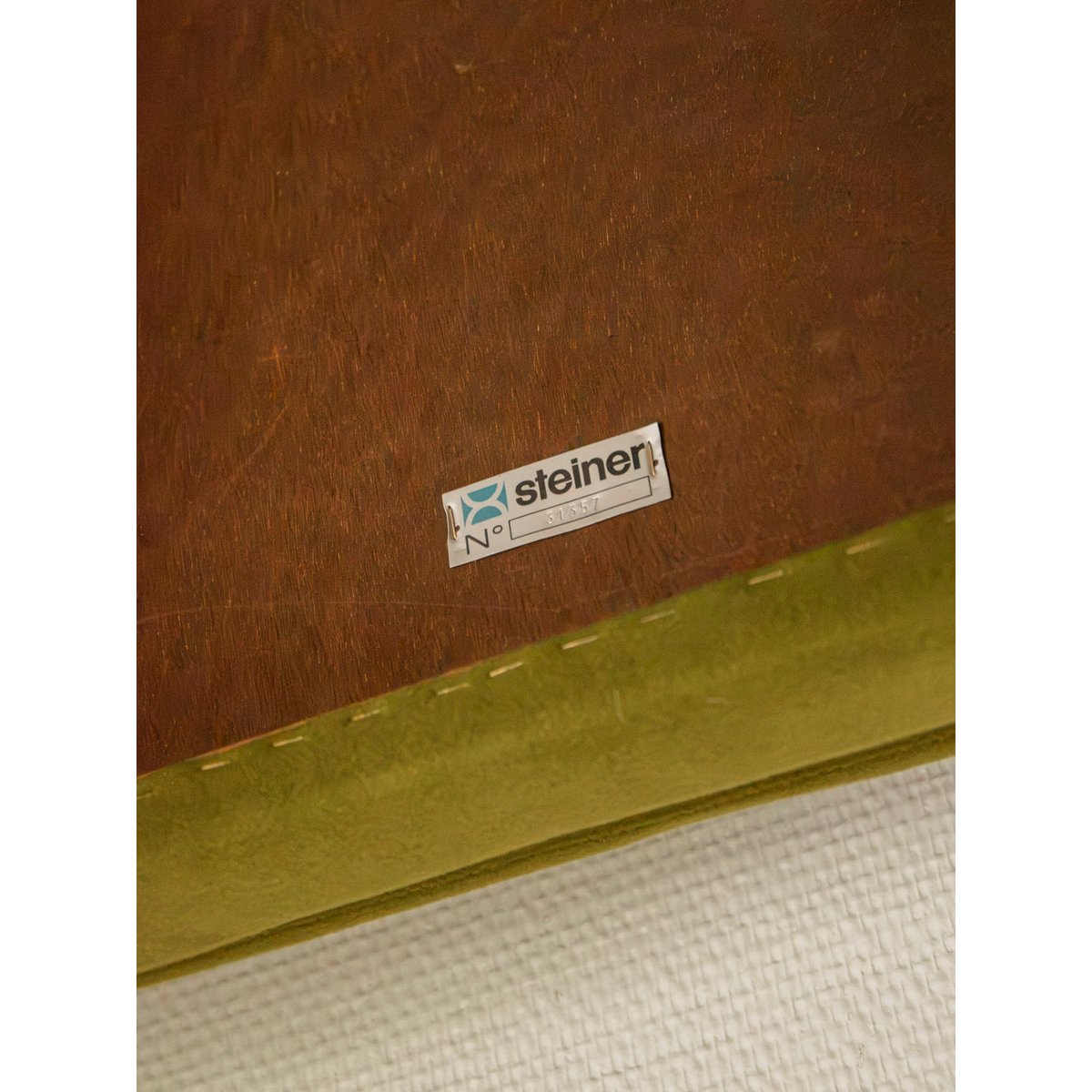 Table basse ottoman multifonctionnelle Donna N°1603 - Bon état vert, DEBONGOUT