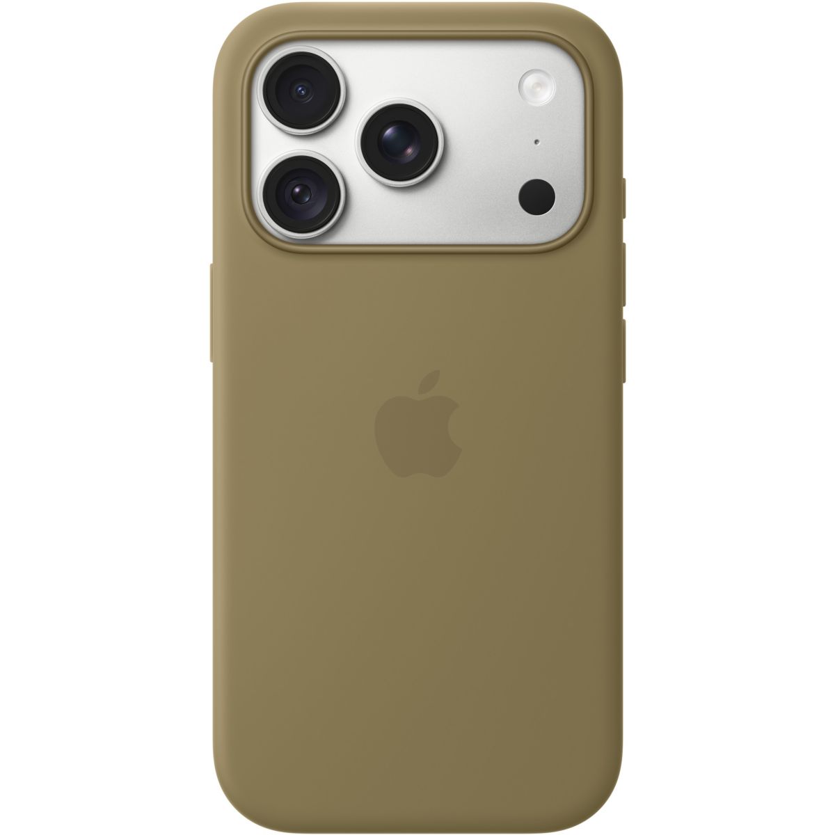 Coque iPhone 18 Pro Magsafe Olive Silicone couleur unique, APPLE