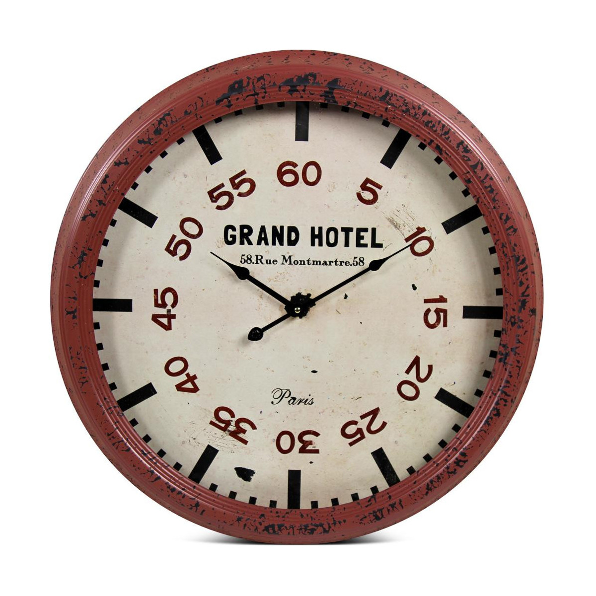 Horloge ancienne murale grand hôtel blanc, DECORATION D’AUTREFOIS