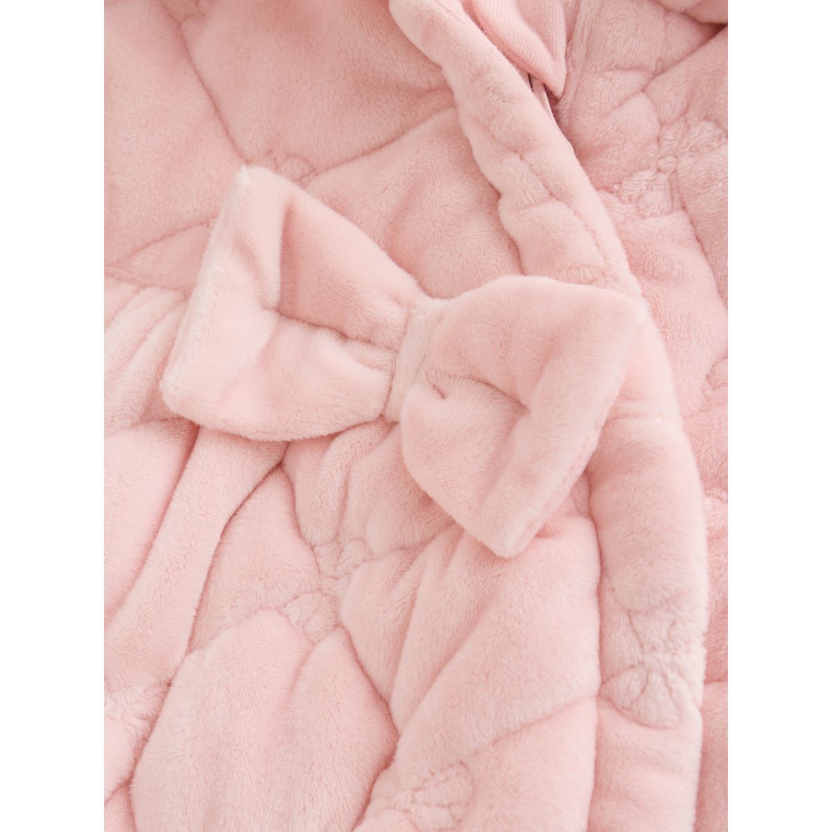 Combinaison intégrale bébé matelassée fermeture éclair en velours rose, NEXT