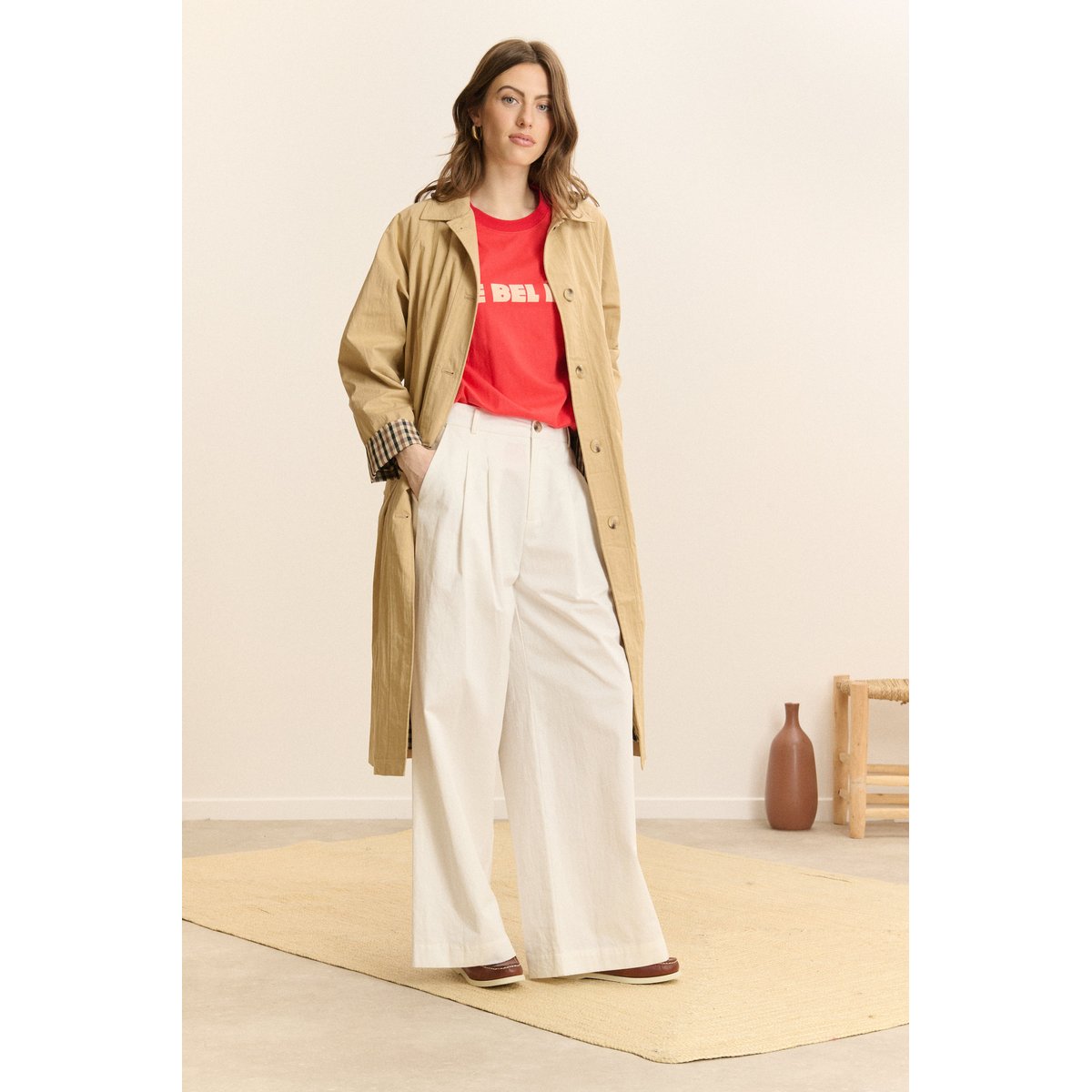 T-shirt imprimé manches courtes ETE rouge, GARANCE PARIS