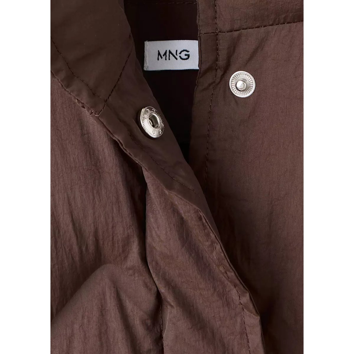 Anorak matelassé à capuche marron, MANGO KIDS