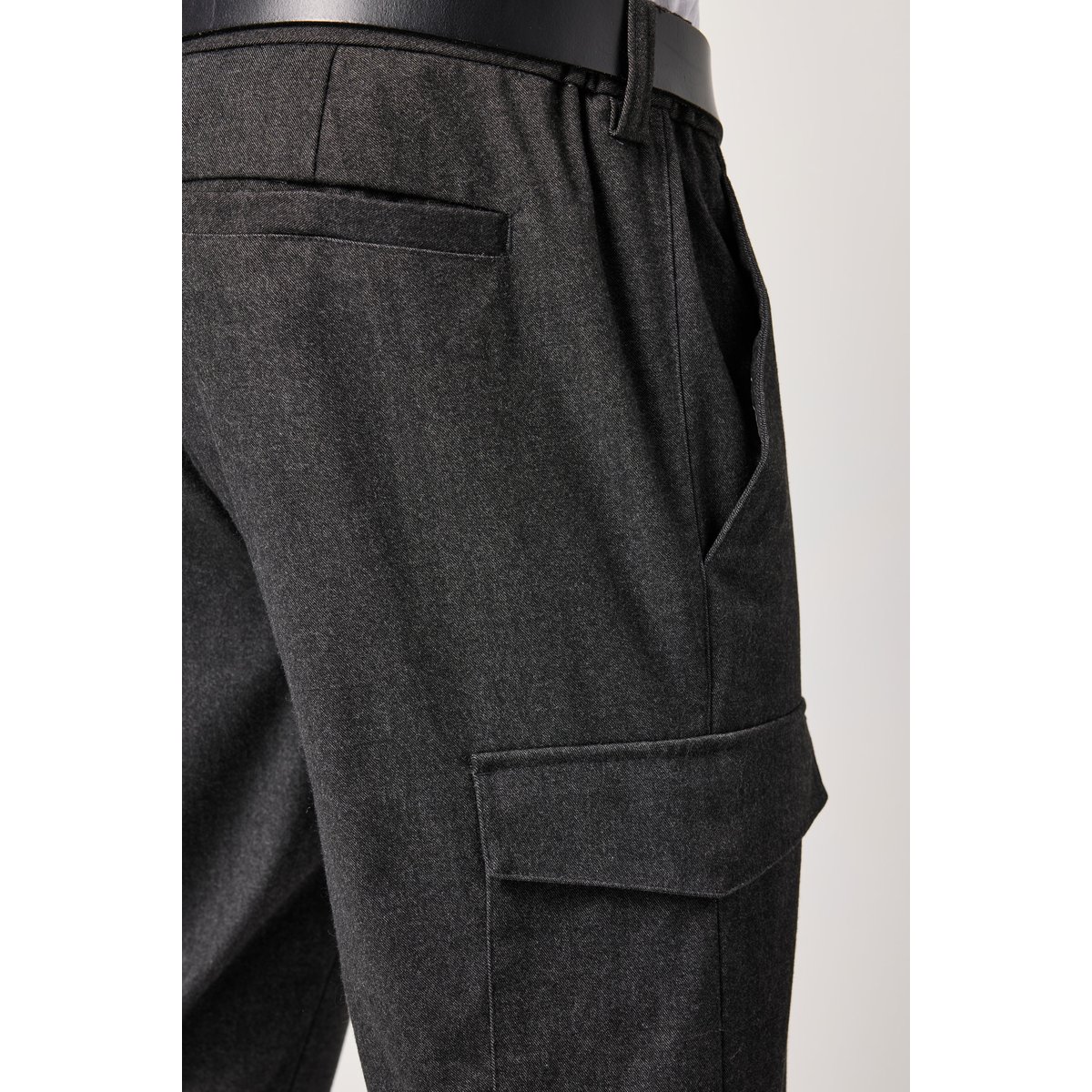 Pantalon de ville aspect lainage chiné anthracite, JP1880