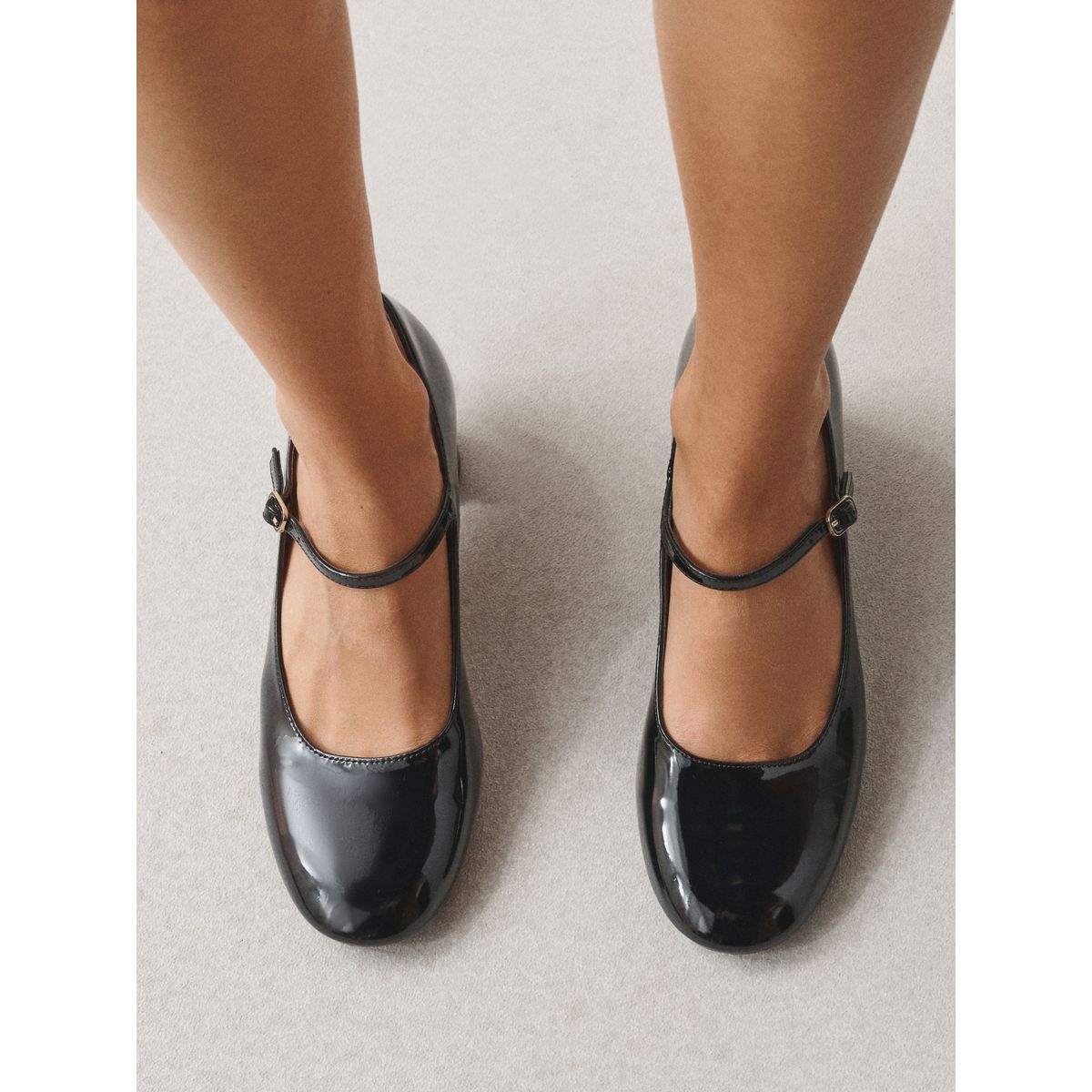 Babies style escarpins bout rond/talon carré noir, NEXT