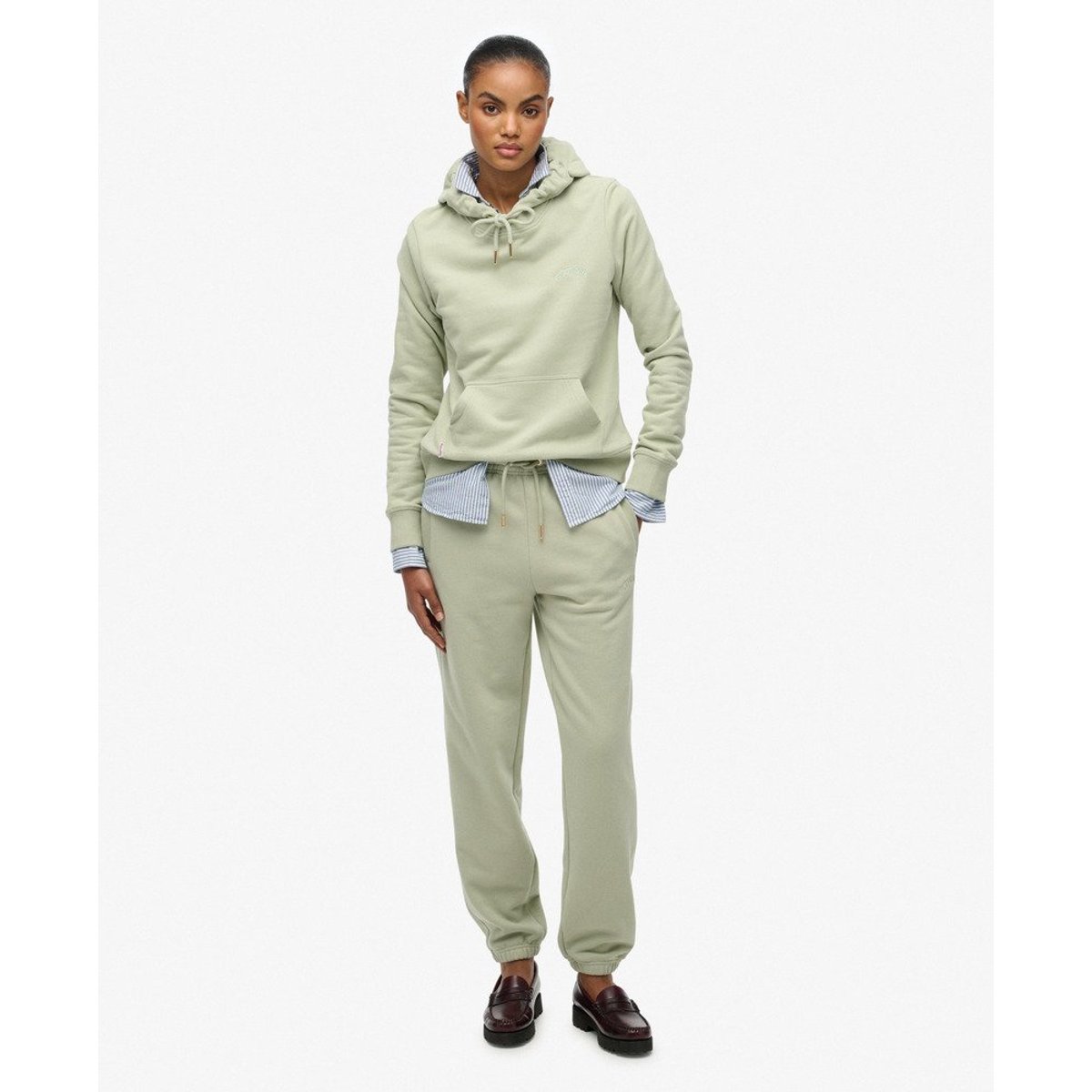 Joggers Essential Logo sauge poussiéreuse, SUPERDRY