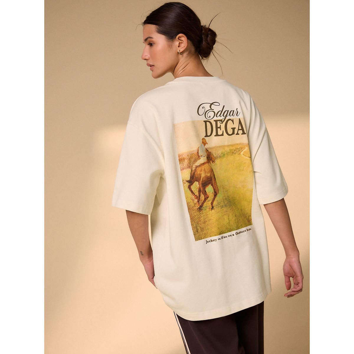 T-shirt oversize à motif sous licence écru, NEXT