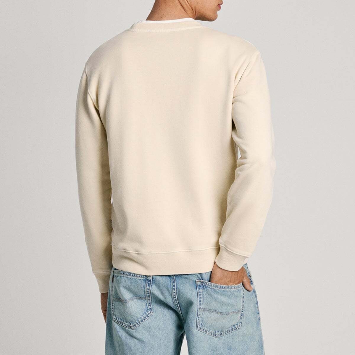 Sweat-Shirt Coupe Regular À Col Rond blanc cassé, PEPE JEANS