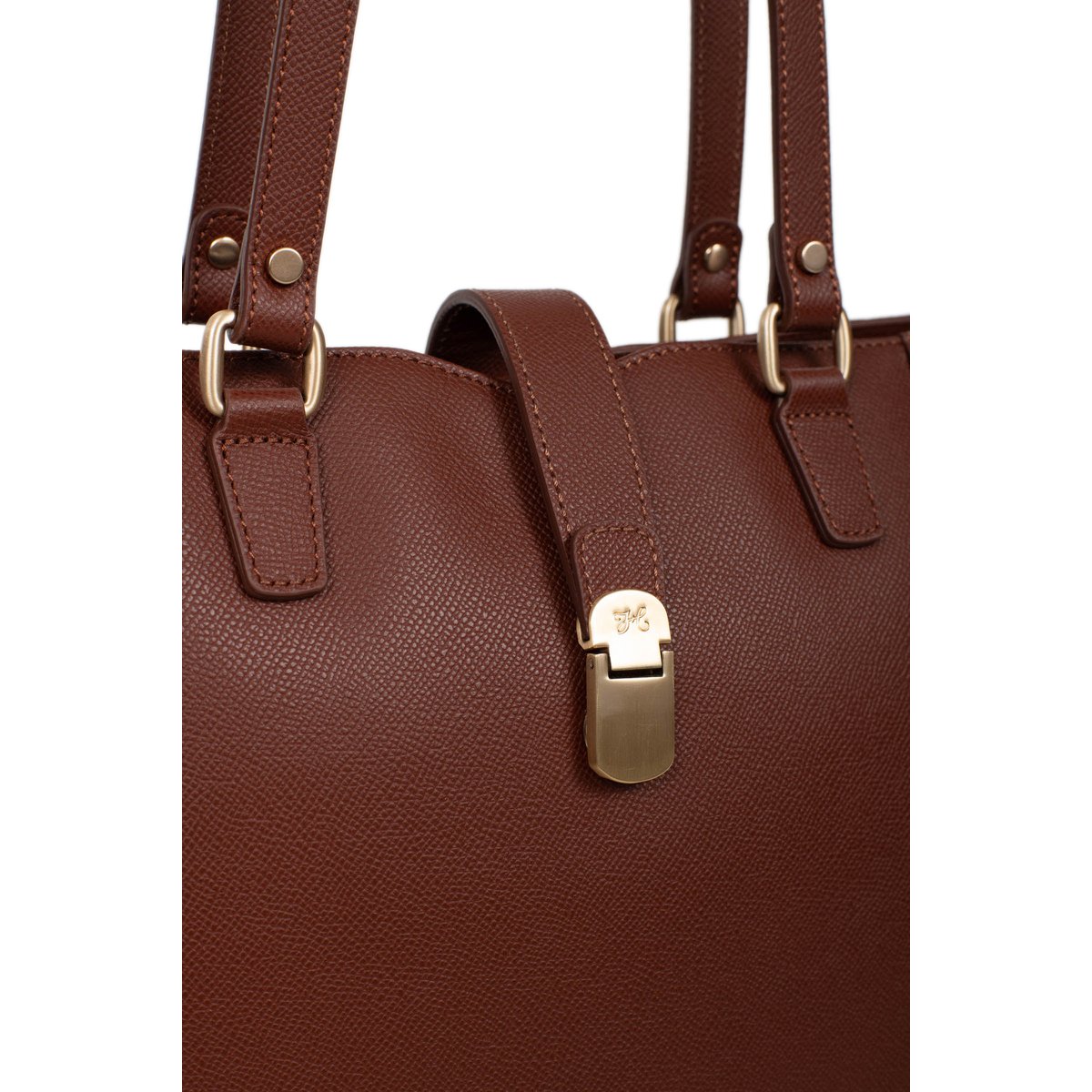 Sac cabas porté épaule AUDE marron, HEXAGONA