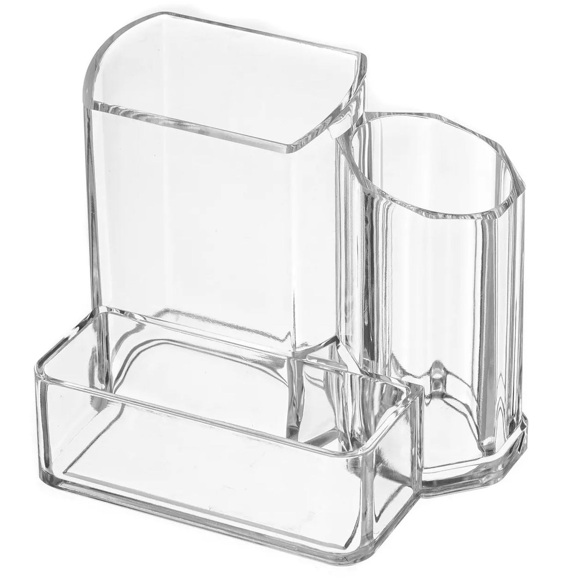 Rangement maquillage transparent 13x10x10cm transparent, WADIGA