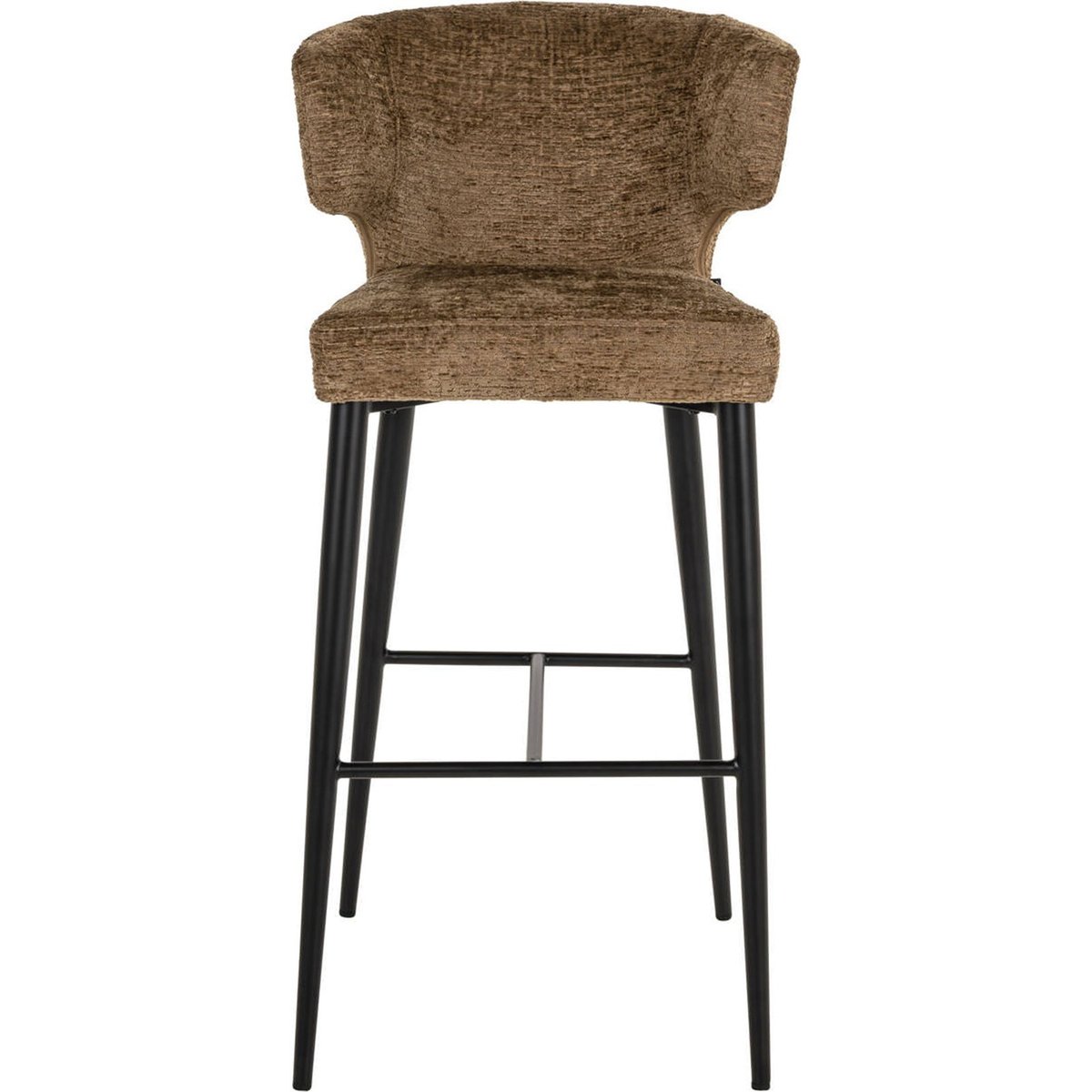 Tabouret de bar en tissu texturé brandy fusion, RECOLLECTION