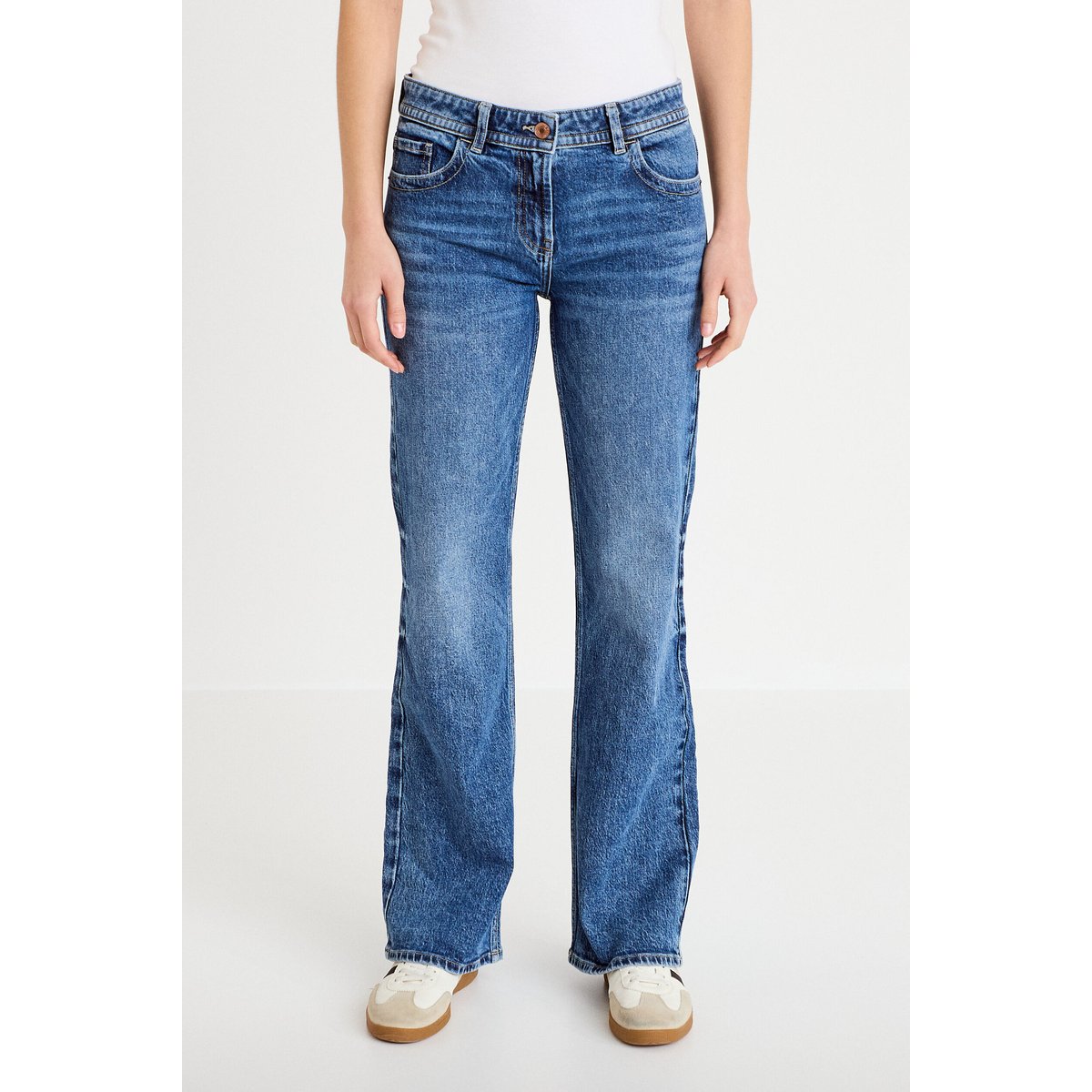 Jean bootcut taille basse denim double stone, CACHE CACHE