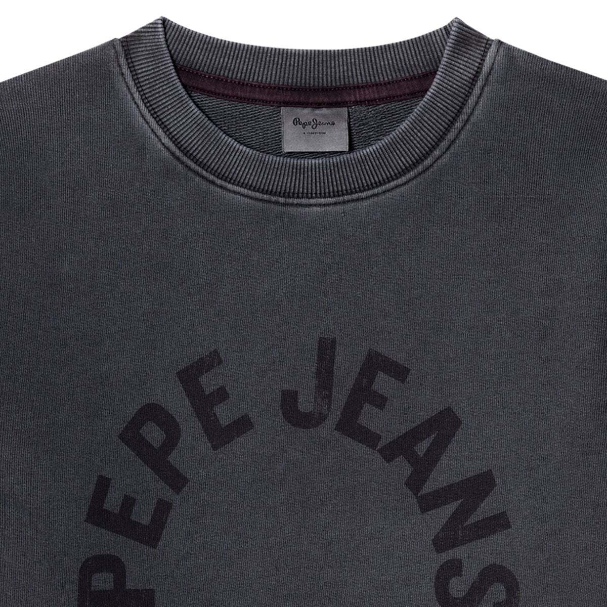 Sweat-Shirt Coupe Regular À Col Rond gris charbon, PEPE JEANS