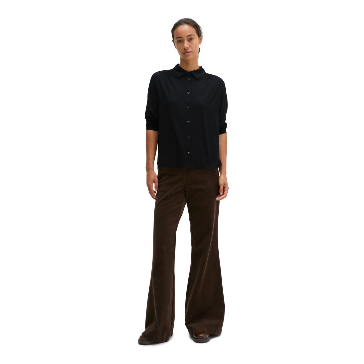 Chemisier en jersey coupe décontractée en TENCEL™ Modal noir, MARC O'POLO