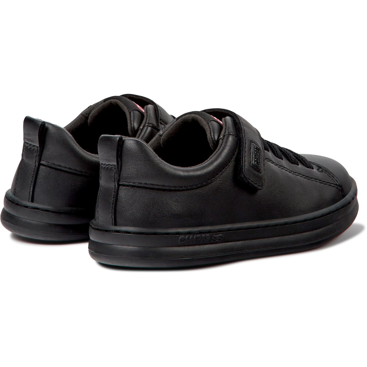 Baskets Velcro Cuir Runner Four noir, CAMPER