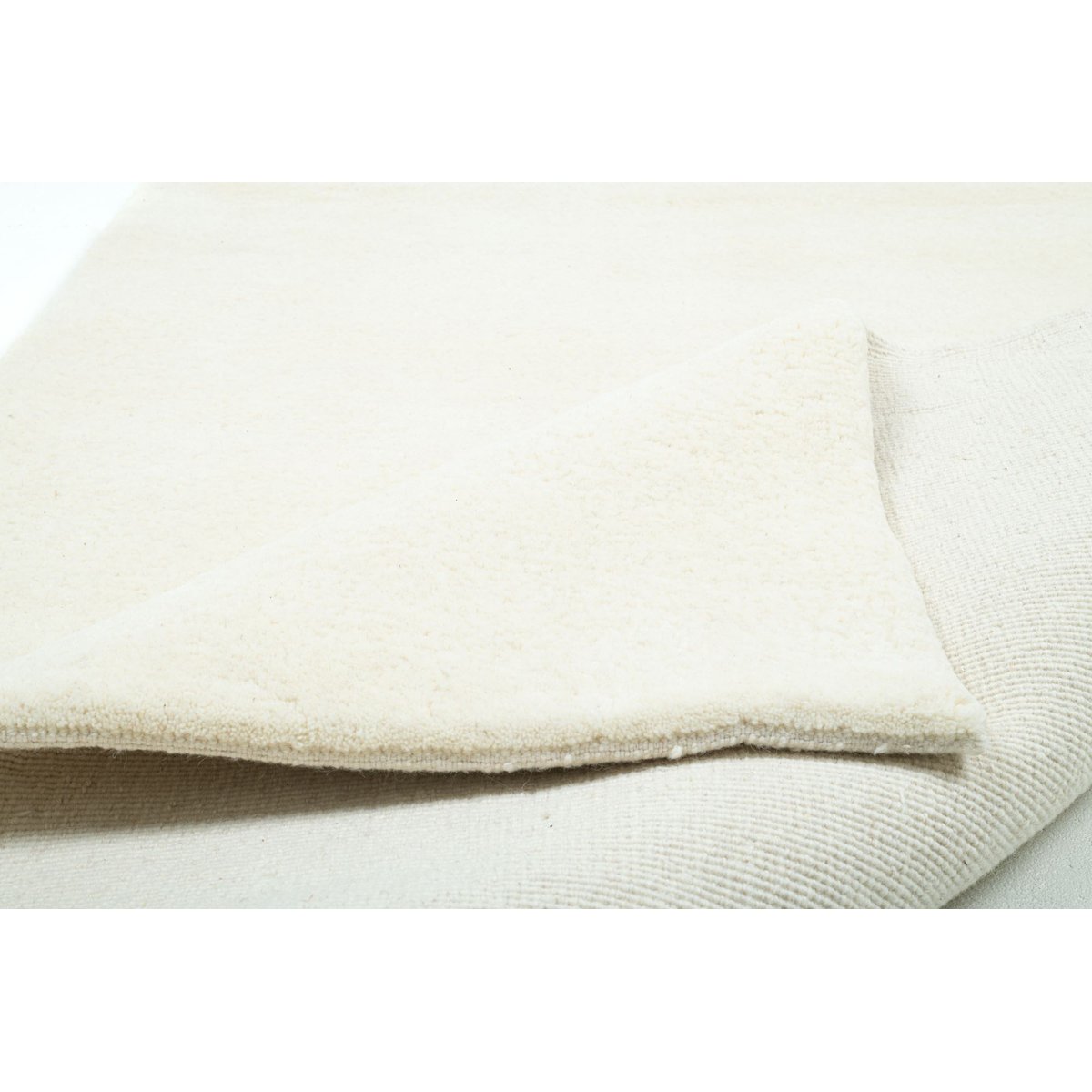 Tapis berbère Marrakech Deluxe noué main blanc, THEKO
