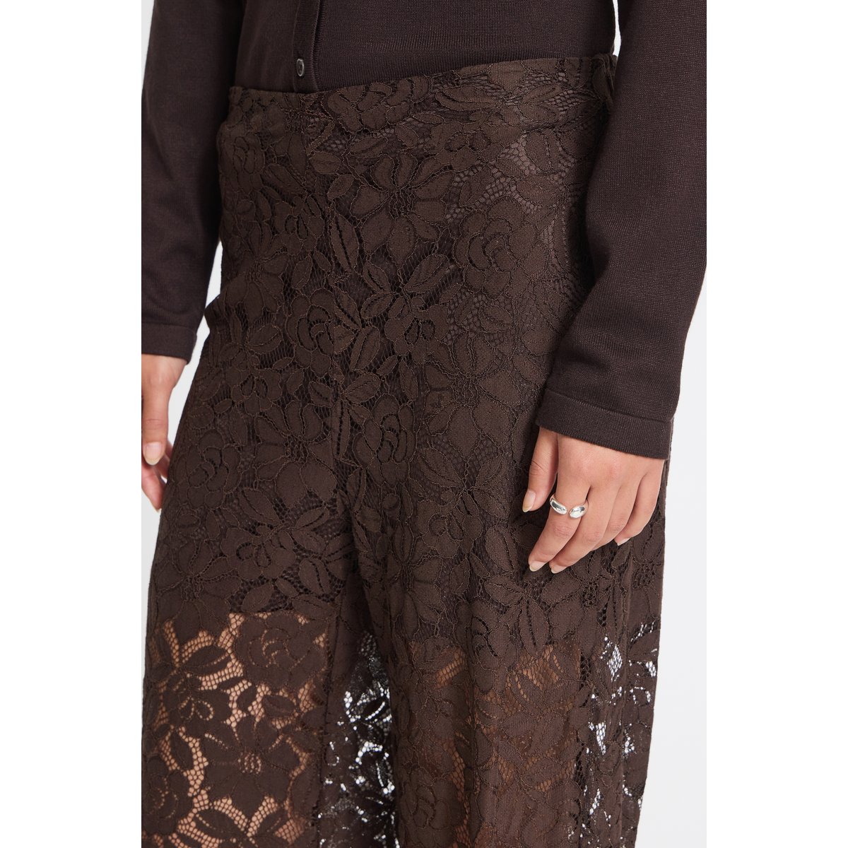 Pantalon décontracté marron coffee bean, ICHI