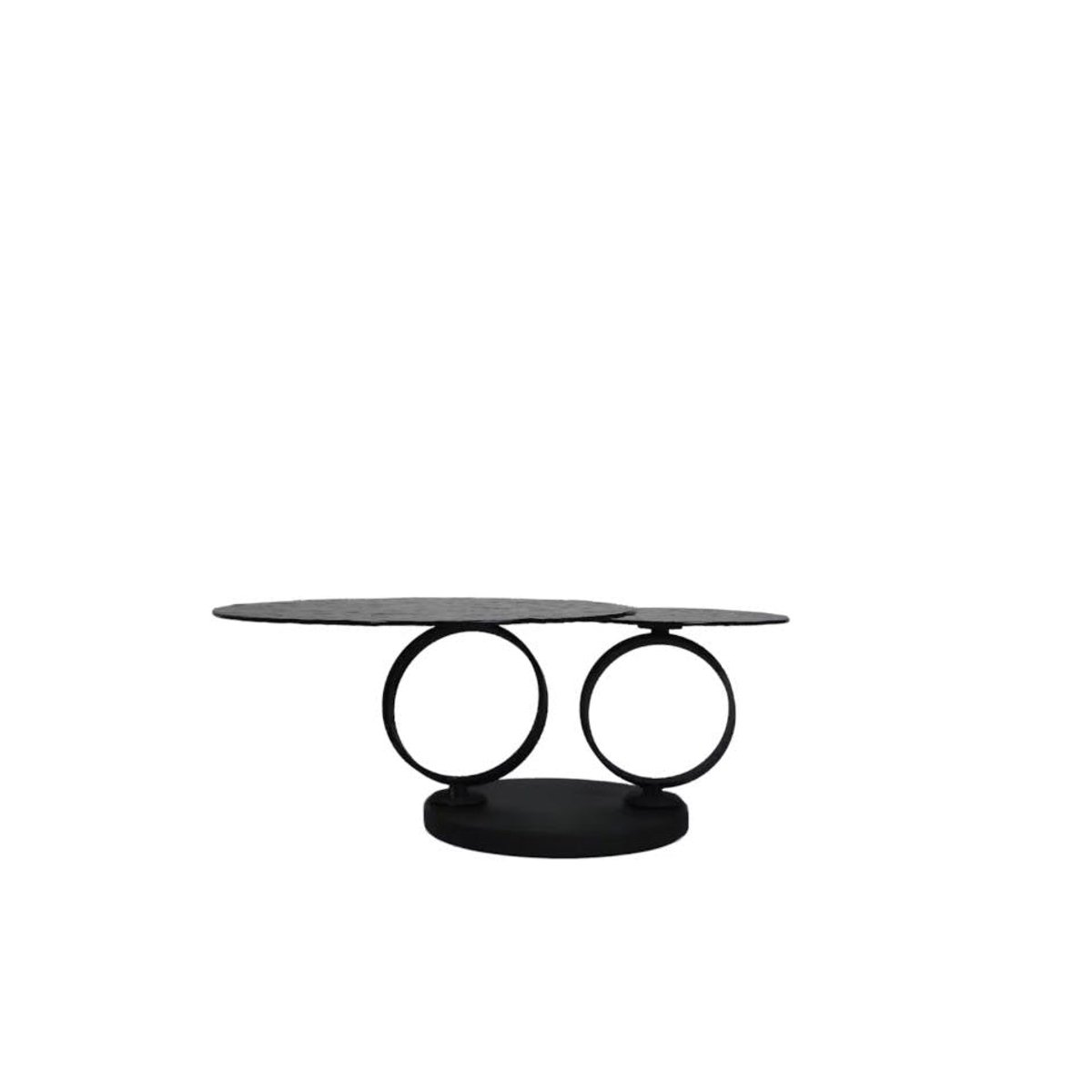 Table basse en verre ondulé noir LIGURIE noir, PIER IMPORT