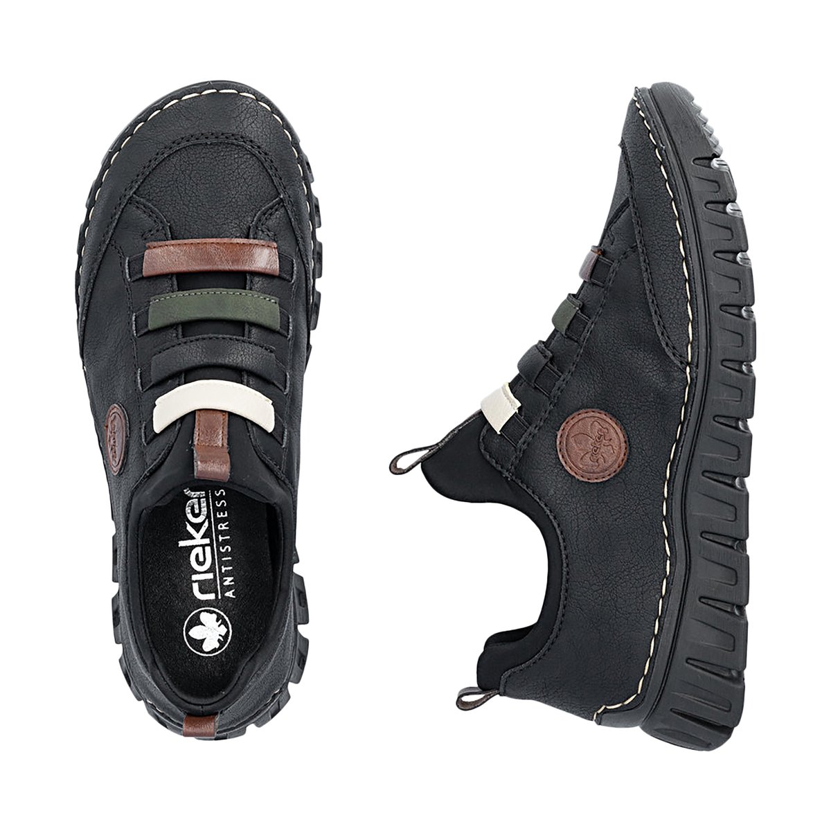 Basket Cuir Greece noir, RIEKER