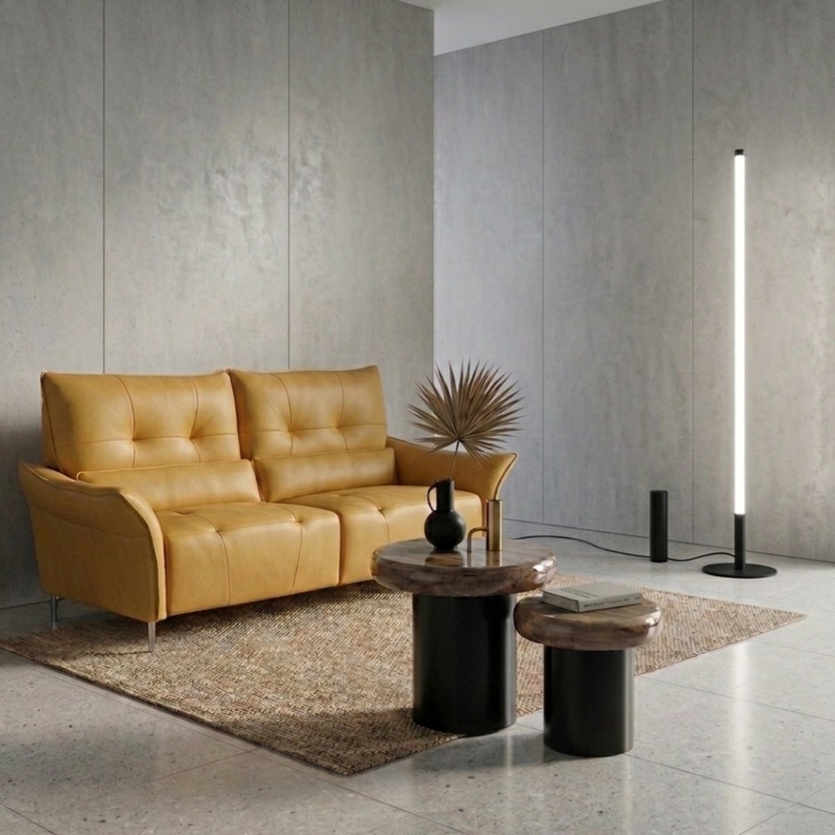 Lampadaire Marron LED 1 Trang marron, EDEN