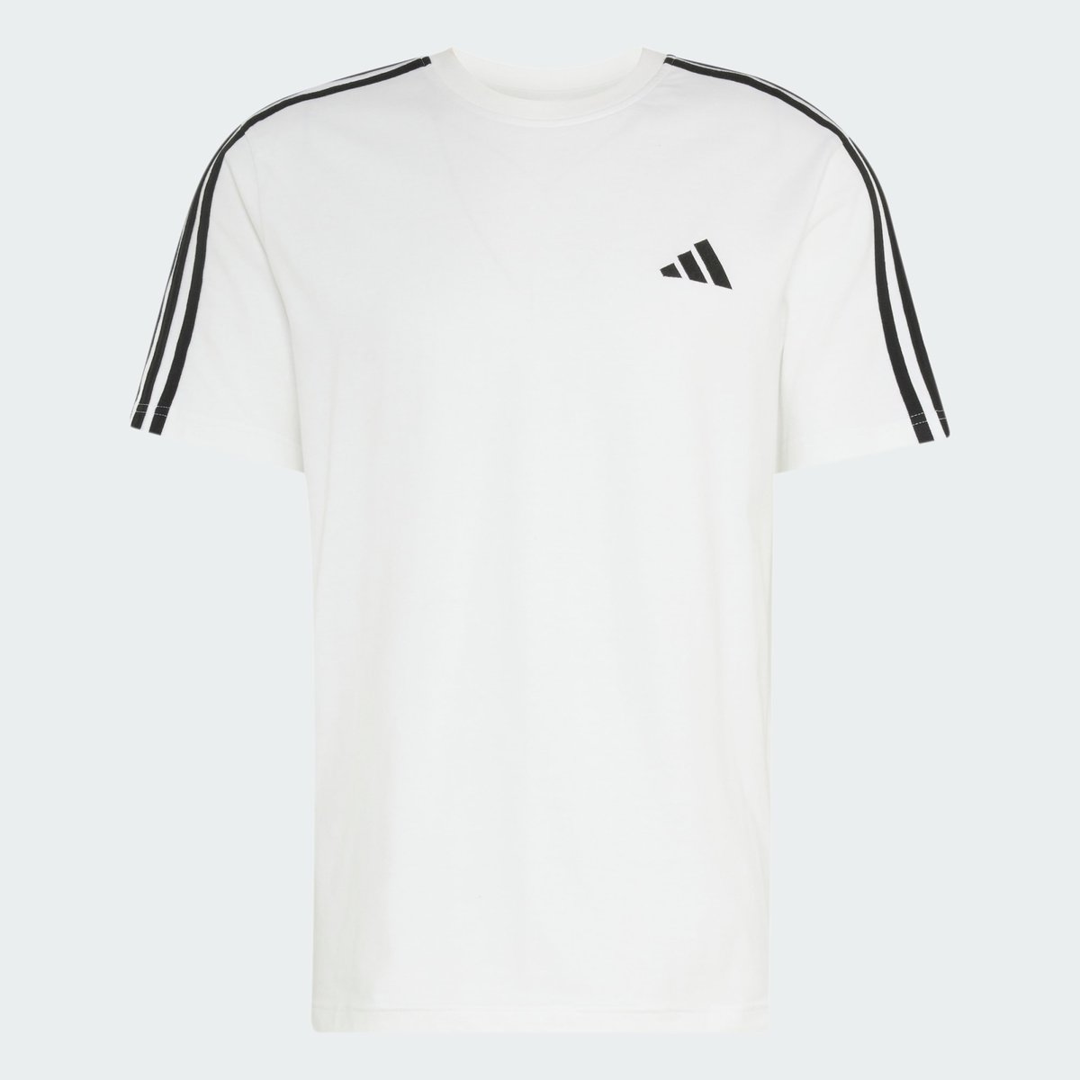 T-Shirt Jersey 3 Bandes Avec Logo À Gauche De La Poitrine Essentials T-Shirt Jersey 3 Bandes Avec Logo À Gauche De La Poitrine Essentials white / black, ADIDAS SPORTSWEAR