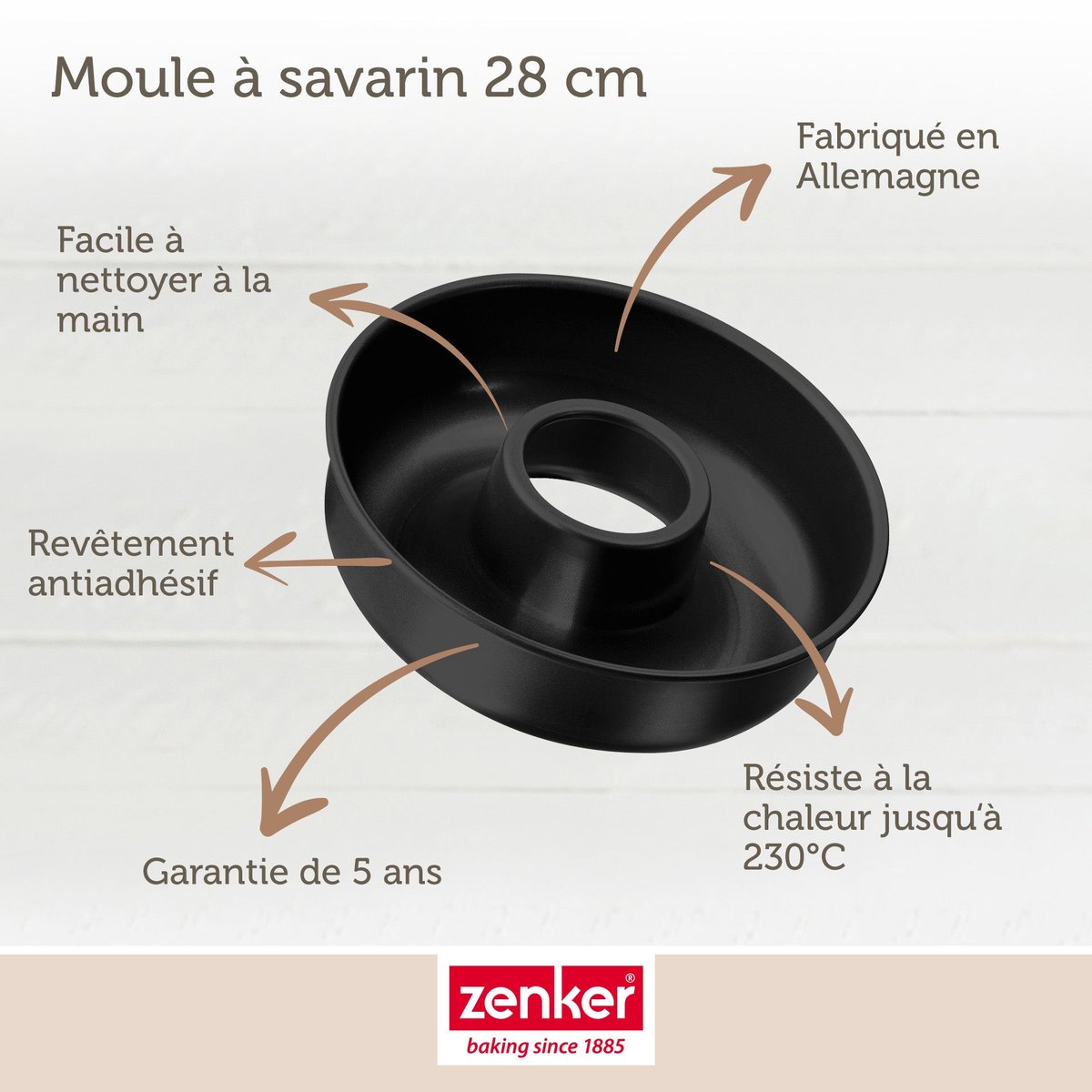 Set de moule à cakes et moule à savarins noir, ZENKER