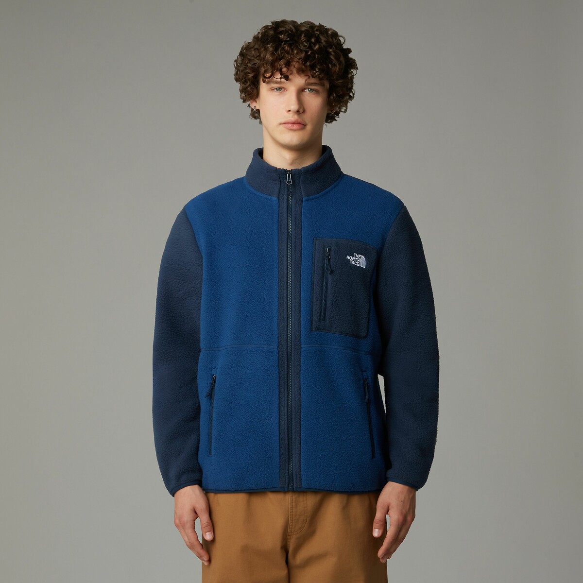 Sweat polaire zippé col montant Yumiori bleu marine, THE NORTH FACE