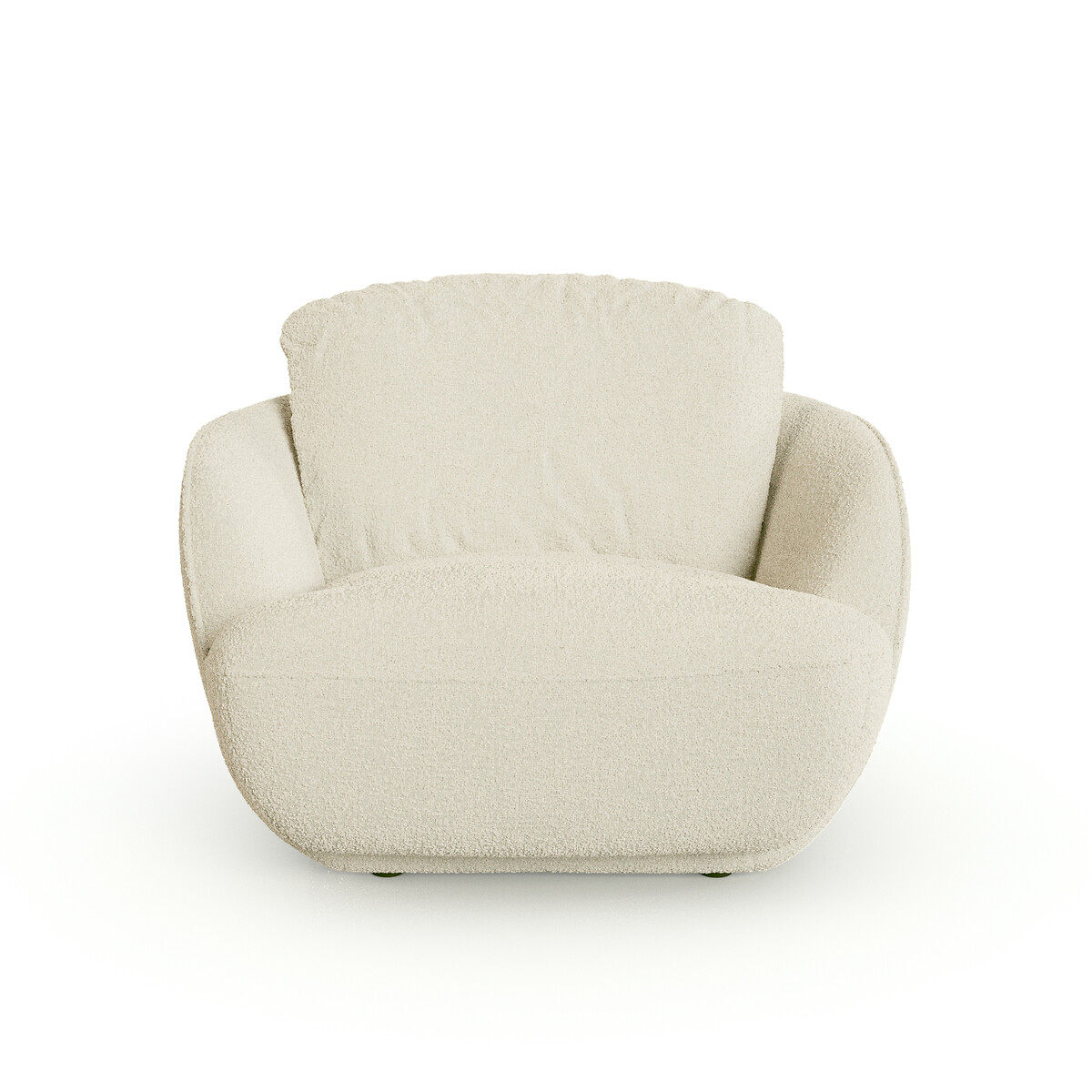 Poltrona a sfera XL, tessuto bouclé, ALPINE ecru , AM.PM