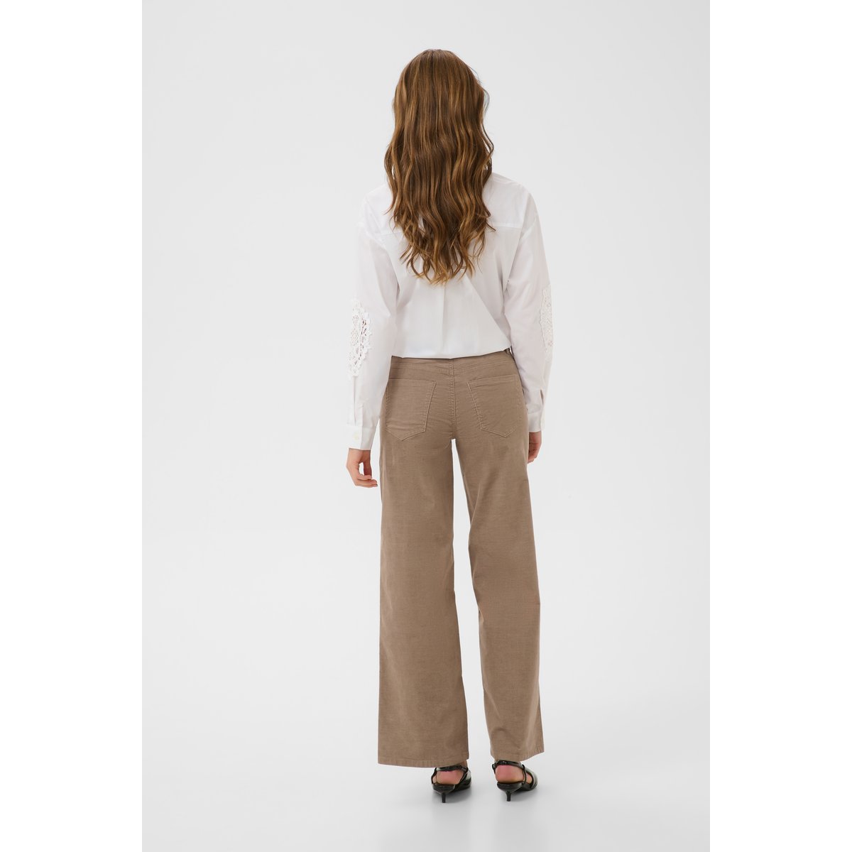 Pantalon casual beige desert taupe, KAFFE