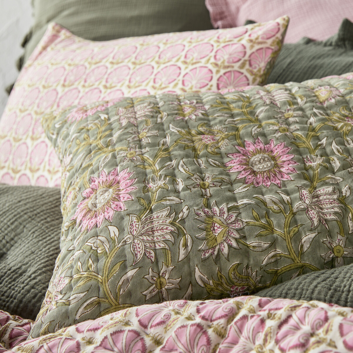 Couvre-lit kantha en voile de coton, CASALUCE imprimé, LA REDOUTE INTERIEURS