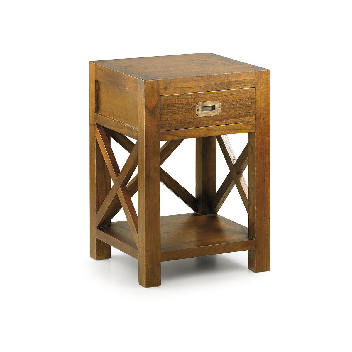Table de chevet 1 tiroir bronze - ONÉLINE marron, DECORATION D’AUTREFOIS
