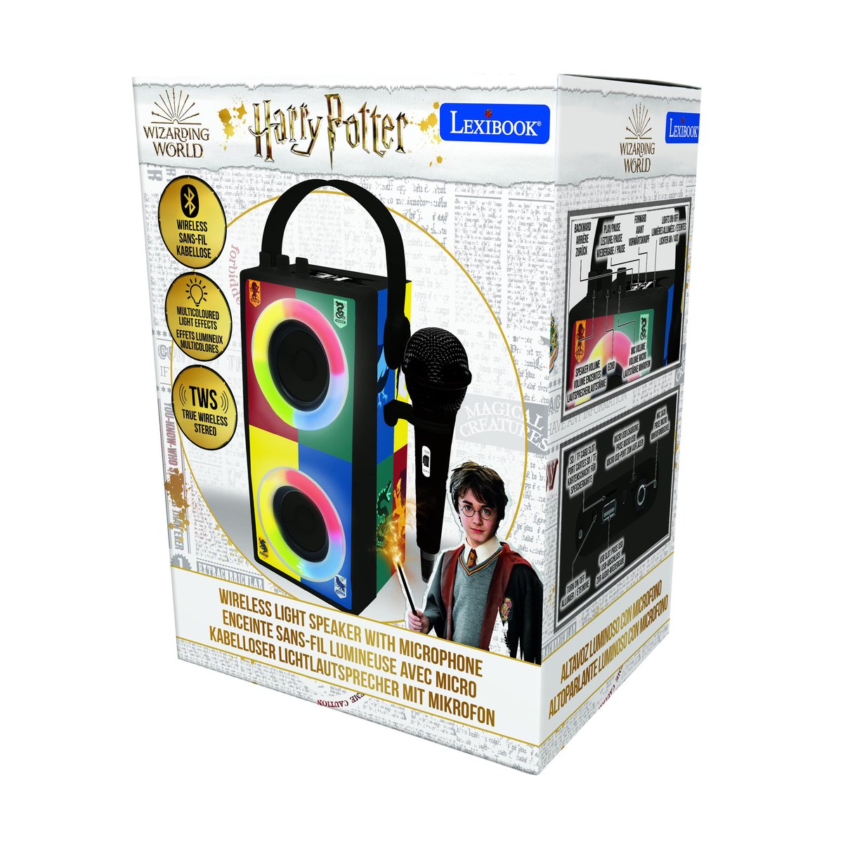 Enceinte Bluetooth® portable Harry Potter noir, LEXIBOOK