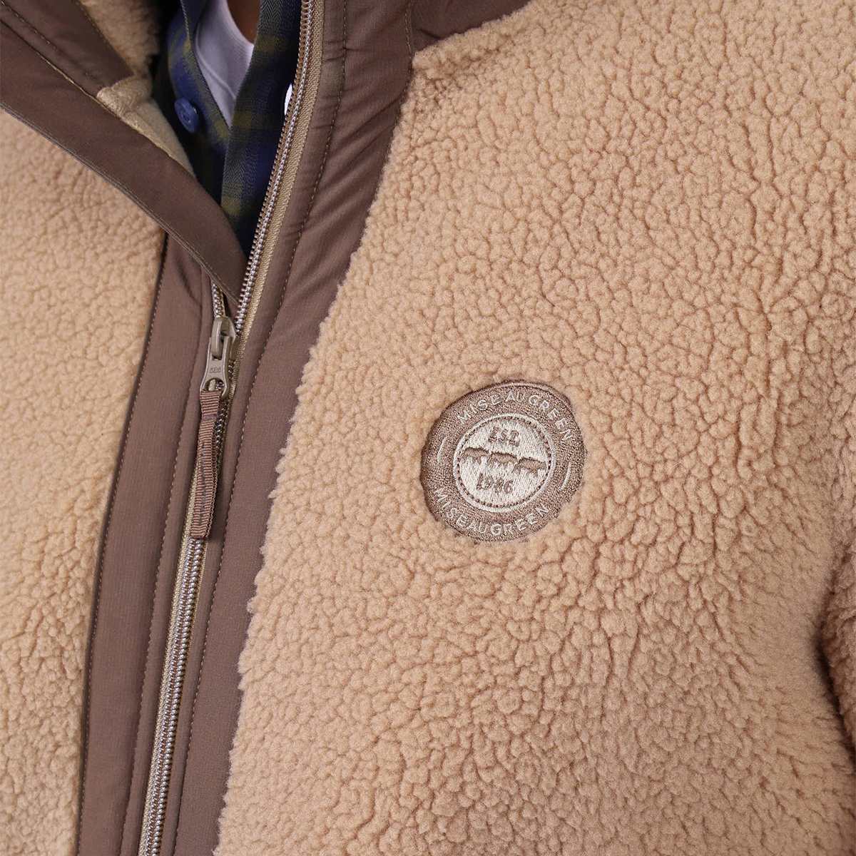 Polaire col montant beige, MISE AU GREEN