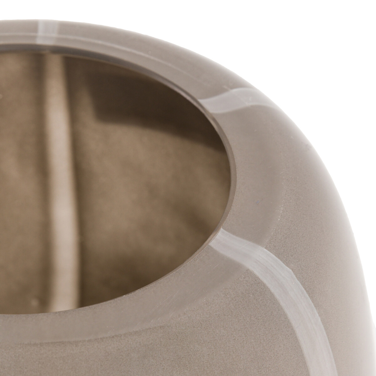 20cm Claro Stripe Glass Vase in Taupe taupe, ÉDITÉ