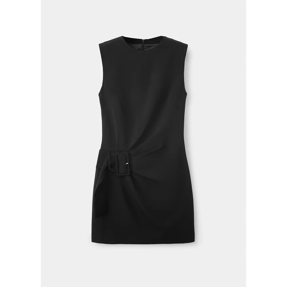 Robe froncée ceinture noir, MANGO