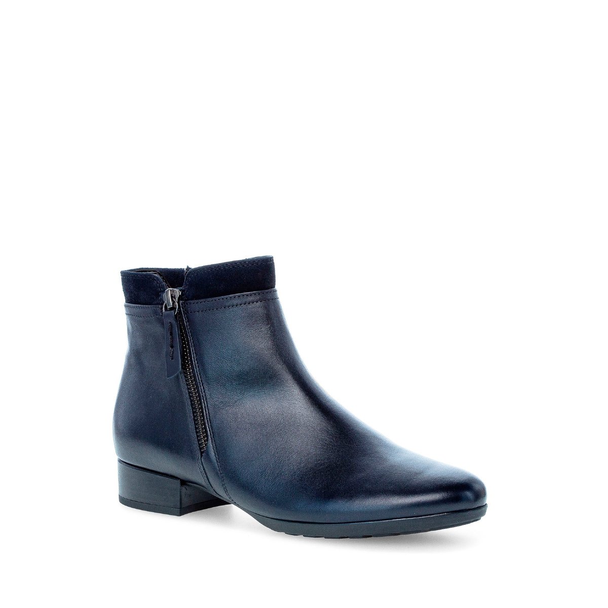 Bottines en cuir à talon décroché block marine, GABOR