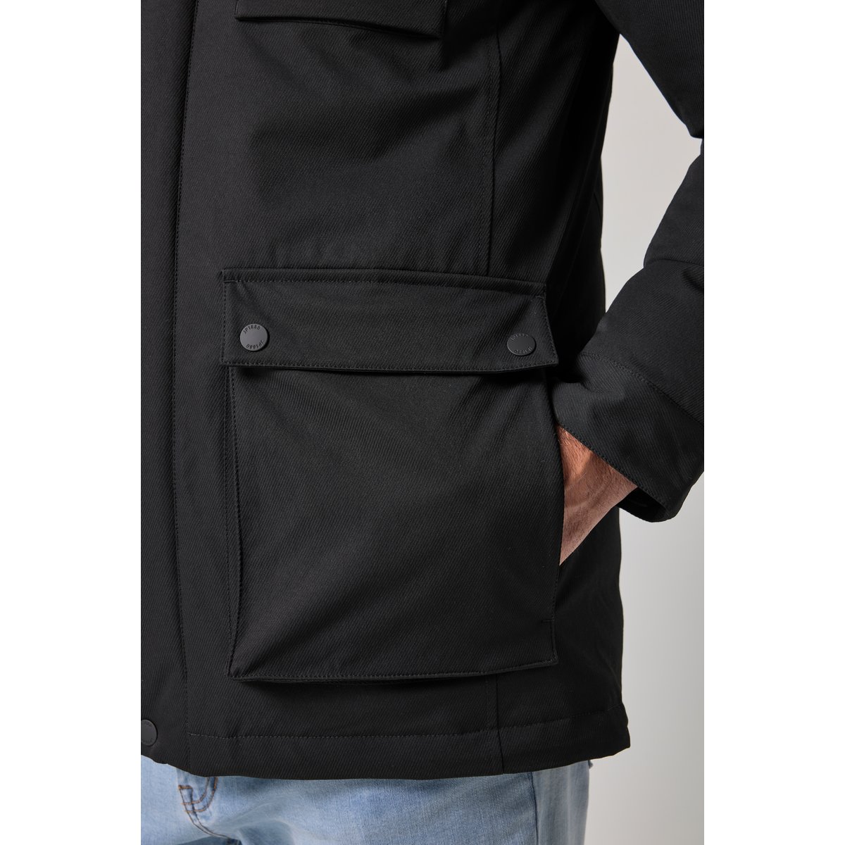 Veste de treillis technique, avec capuche noir, JP1880