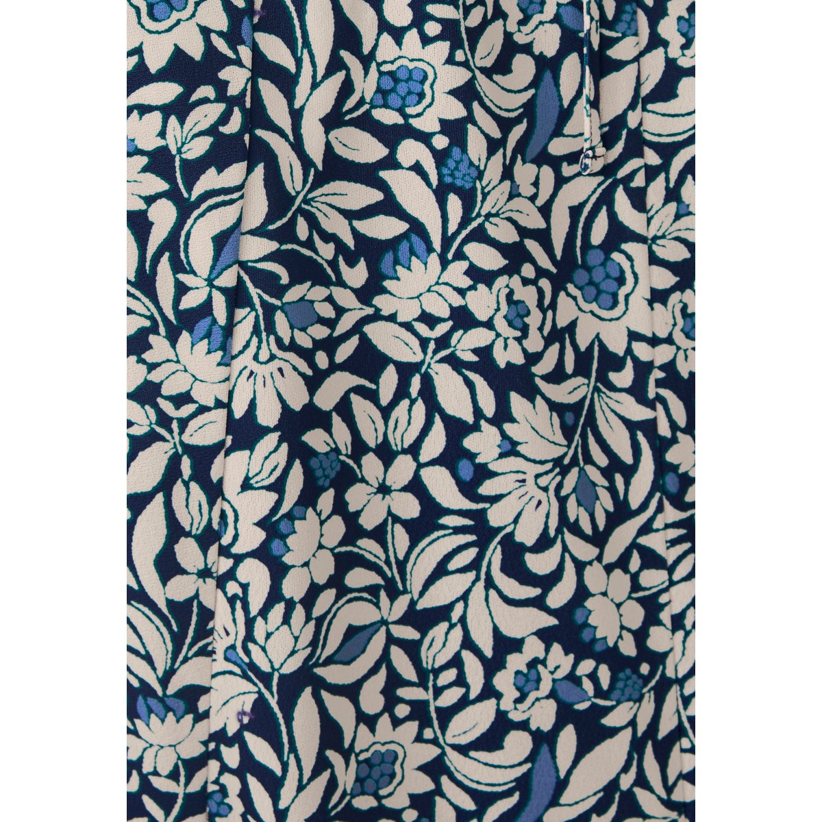 Jupe maille crêpe stretch bleu fleuri, DAMART