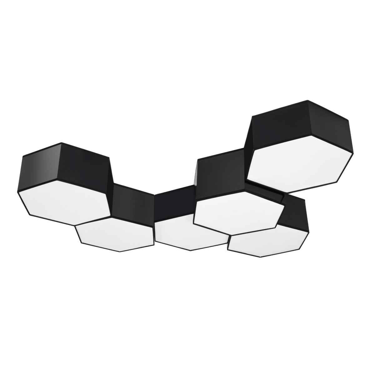 Plafonnier PVC Noir E27 2 Sunde 11 noir, EDEN