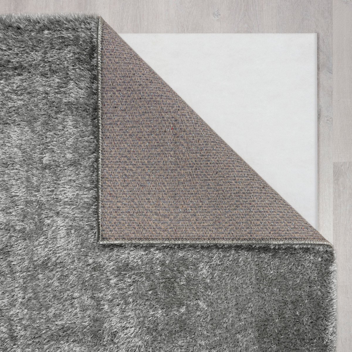 Tapis salon et chambre moderne shaggy MERINO gris, NOVATREND