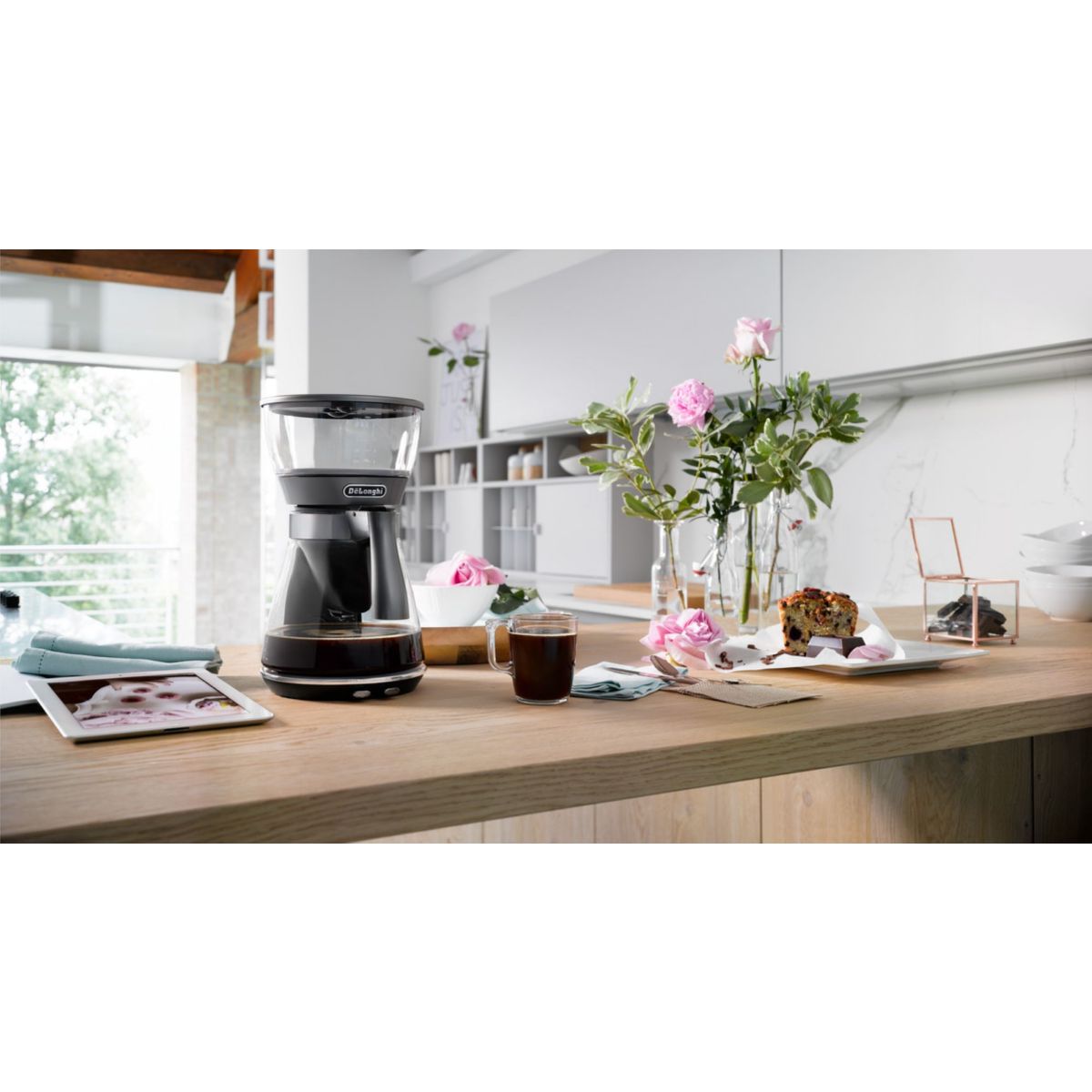Cafetière filtre CLESSIDRA ICM17210 gris, DELONGHI