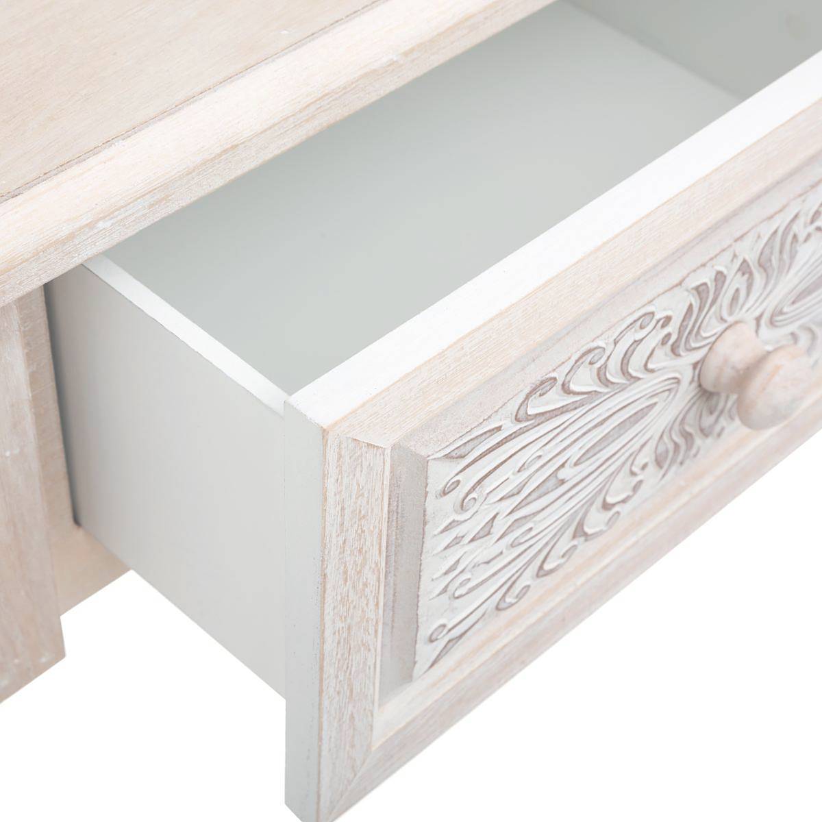 Table de chevet 1 tiroir avec étagère HINA blanc, ATMOSPHERA