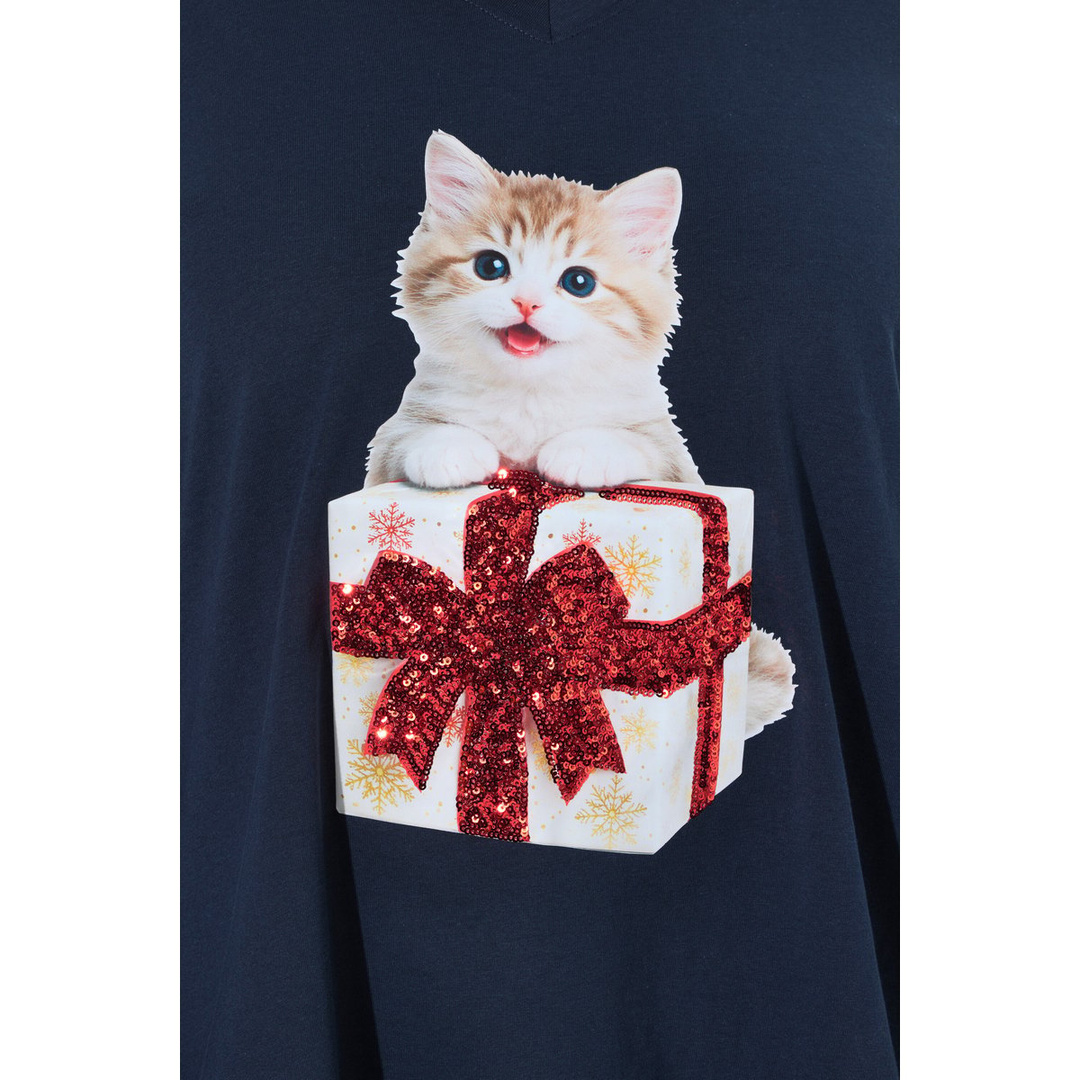 T-shirt de Noël, motif animal marine, ULLA POPKEN