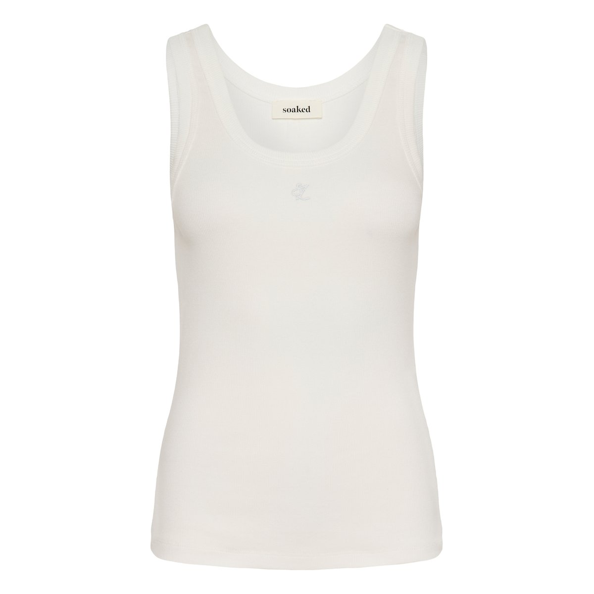 Jersey sans-manches blanc broken white, SOAKED IN LUXURY