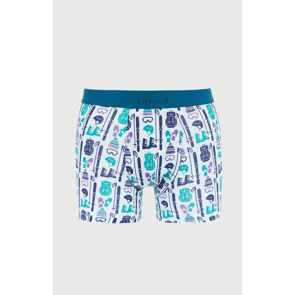 Boxer en jersey de coton imprimé Coup de moufle ciel, ARTHUR