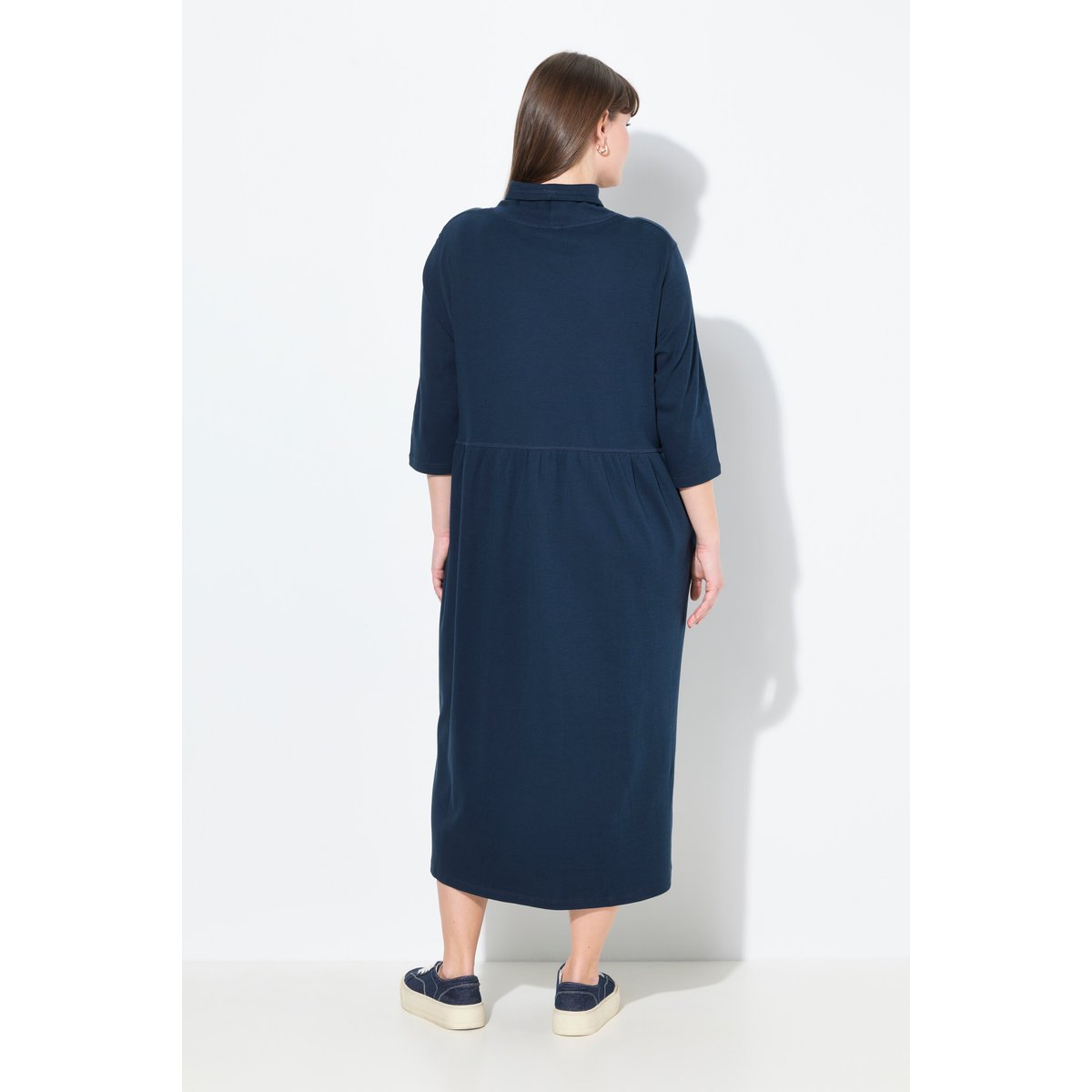 Robe maxi en jersey de coton bio marine, ULLA POPKEN