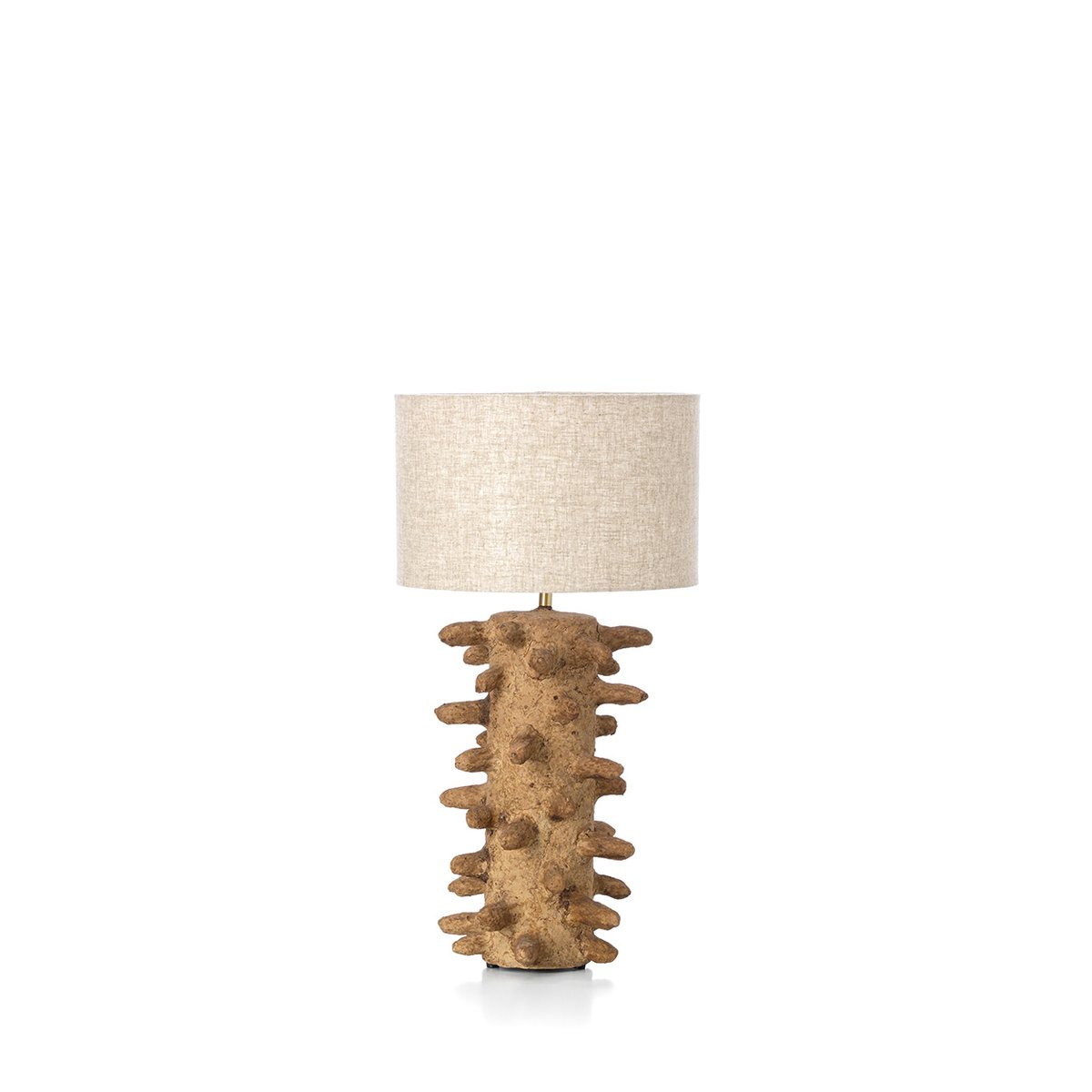 Lampe de table en papier-mâché SPIKETACULAR beige foncé, BAZAR BIZAR