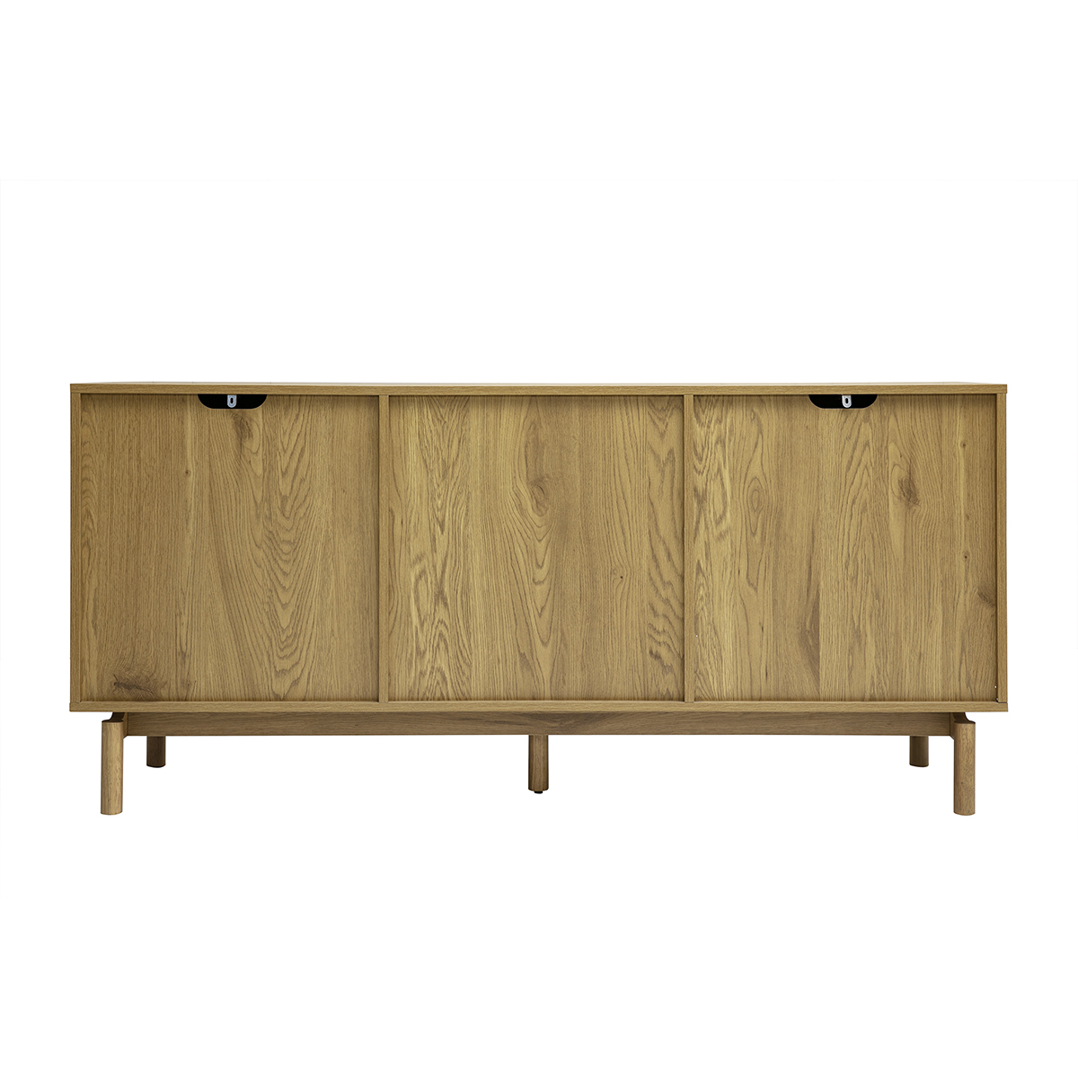 Buffet finition bois chêne 2 portes 3 tiroirs L160 cm YSEULT chêne clair, MILIBOO